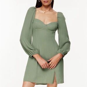 Aritzia Sage Green Novella Dress